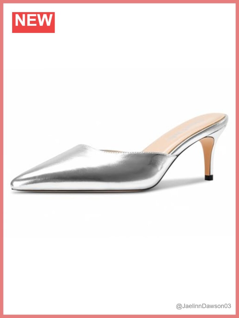 Women's Pointed Toe Kitten Heel Mules Stiletto Slip-On Dress Sandals Prom Shoes